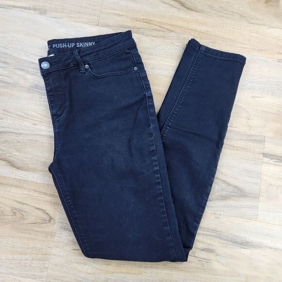 🔹️Joe Boxer Black Push-Up Lowrise Skinny Leg Jeans Size 7/29 - Picture 1 of 10